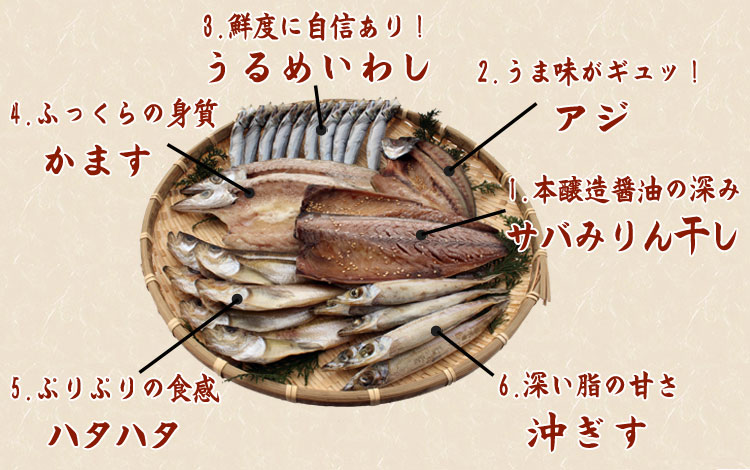 山陰沖 日本海産 名人の干物 特選4種類「幸」-26尾