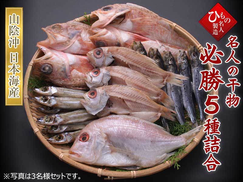 名人の干物 必勝5種詰め合わせ