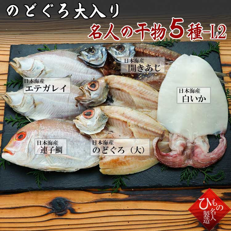 山陰沖 日本海産 名人の干物特選5種類