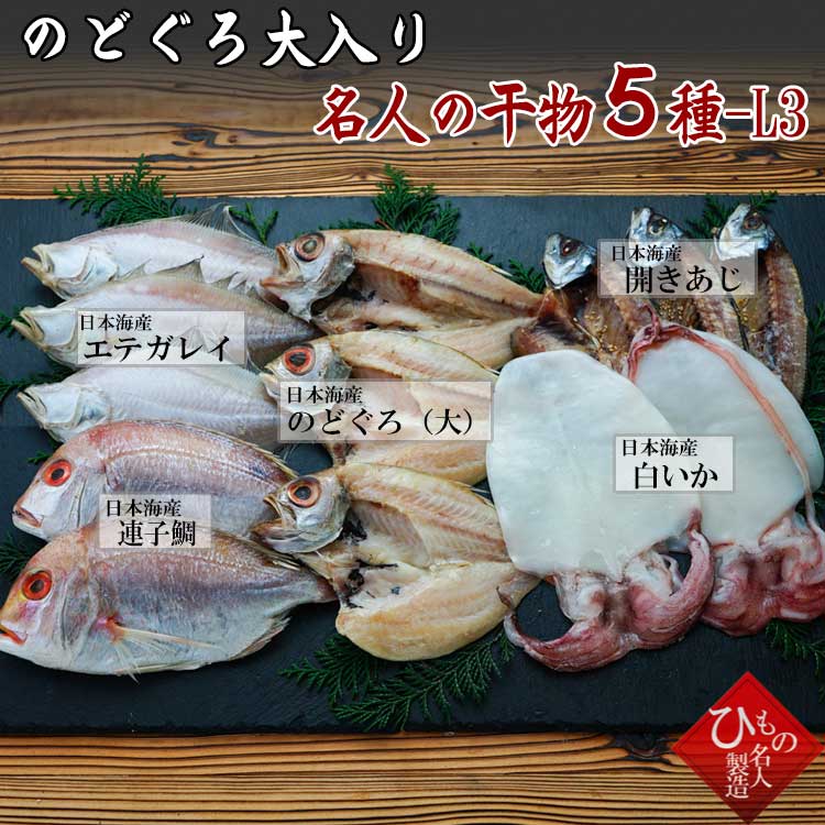 山陰沖 日本海産 名人の干物特選5種類