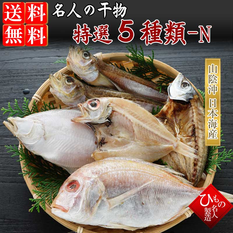 山陰沖 日本海産 名人の干物 5種N