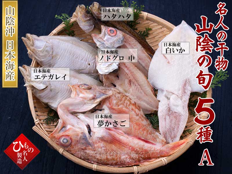 山陰沖 日本海産 旬の干物特選5種類