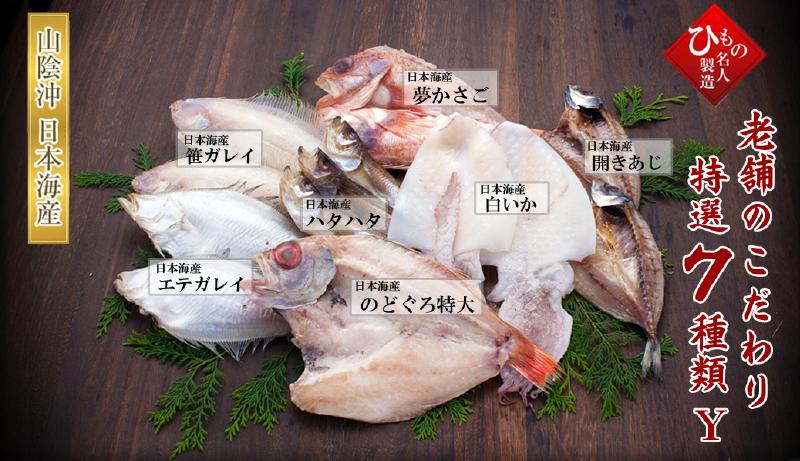 老舗のこだわり7種セット-Y(のどぐろ特大・かさご入り)