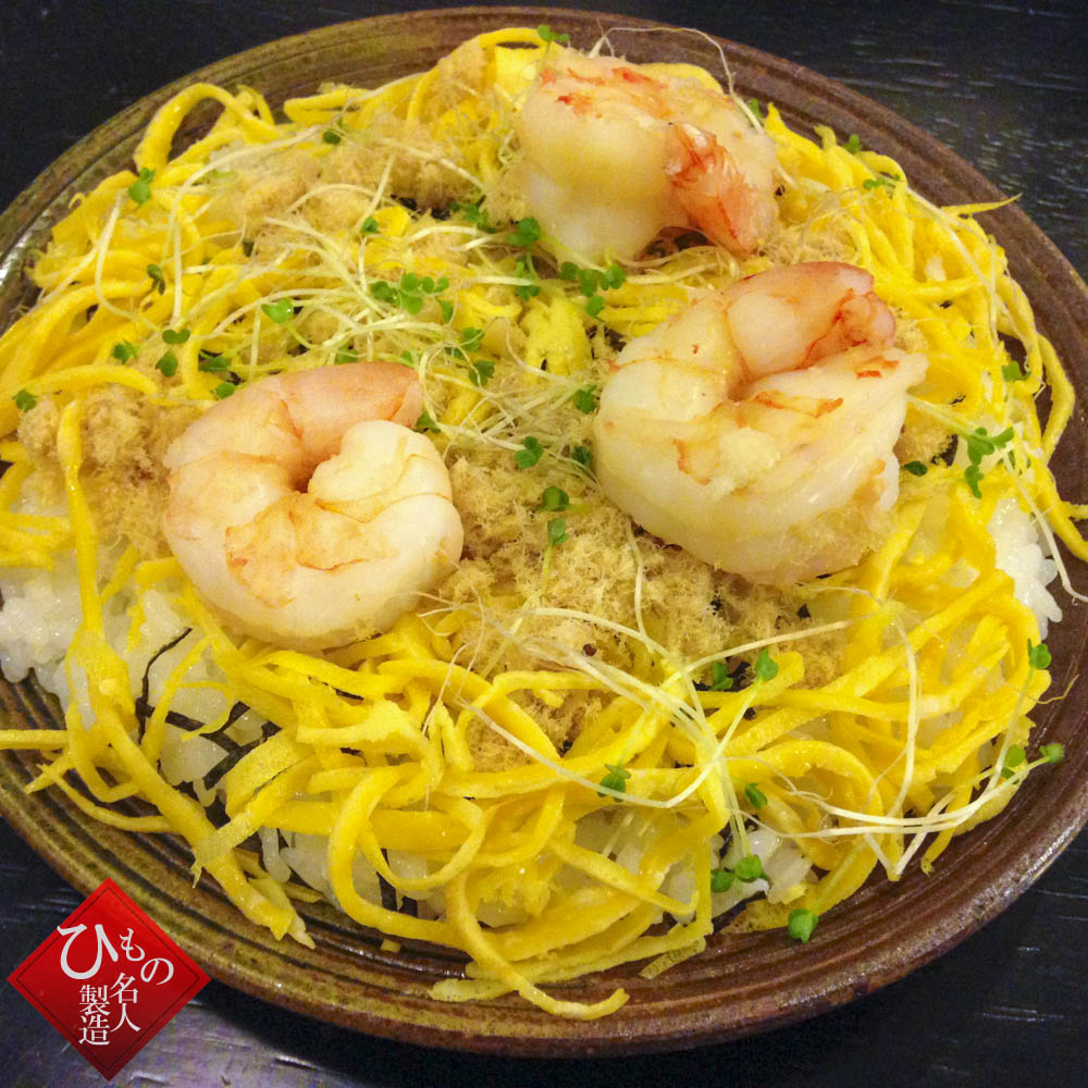 連子鯛で作る_ちらし寿司とお吸い物_ちらし寿司の完成です。